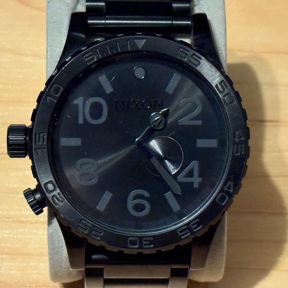 Nixon The 51-30 "Simplify" All Black Men's Surf Analog Tide Watch RUNNING - Picture 1 of 9